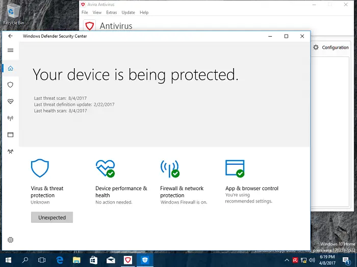 Disable your Anti-virus program windows