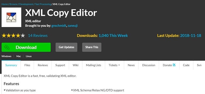XML copy editor