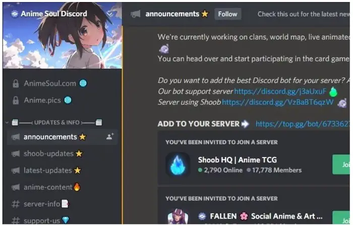 anime soul discord- biggest discord server