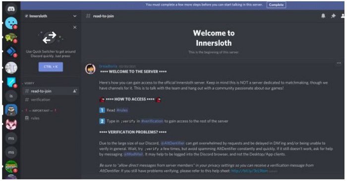 innersloth- popular discord servers