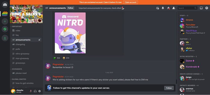 ping & salar’s - best discord servers