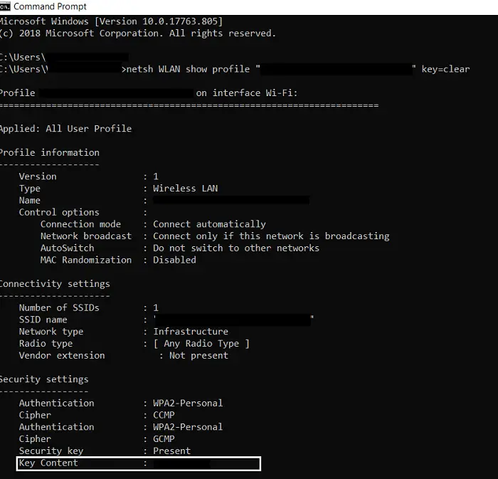 How to find WiFi password using command prompt