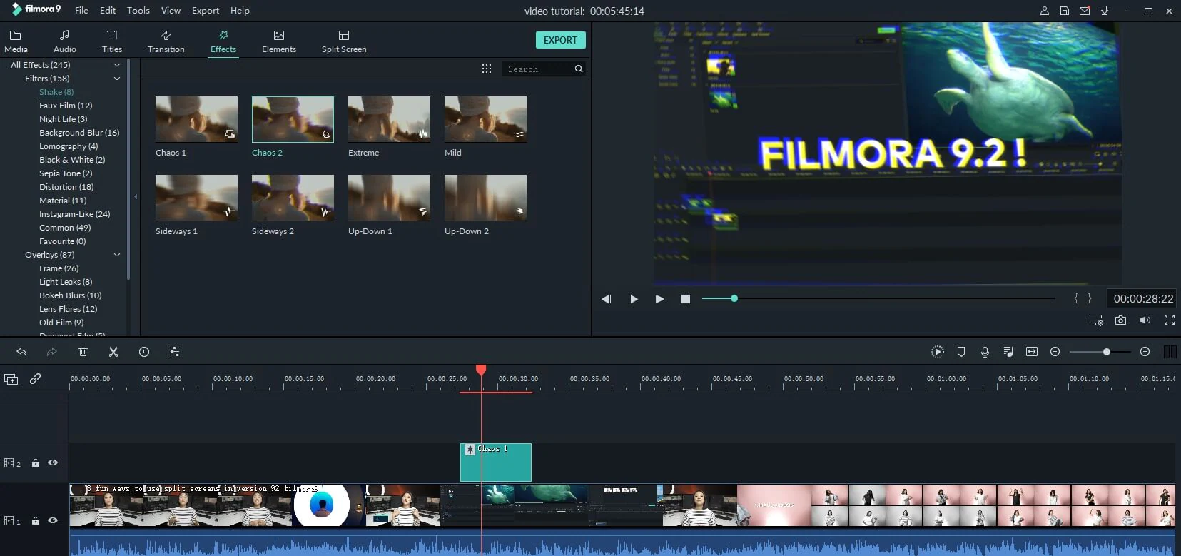 filmora video editing