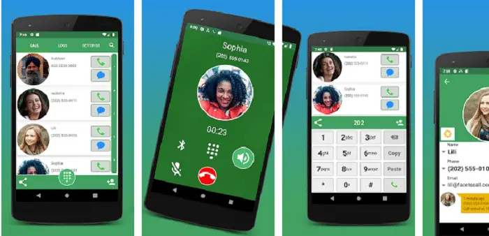 contacts, dialer, and phone by facetocall