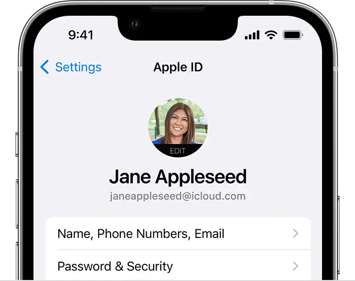 apple id in iphone