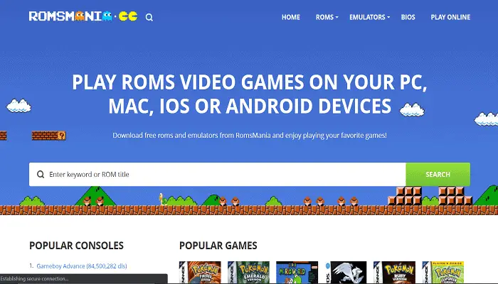 romsforever.co at WI. ROMSFUN.COM  Download ROMs and ISOs of Nintendo,  Playstation, XBOX