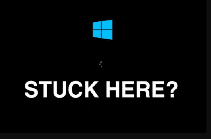 windows stuck