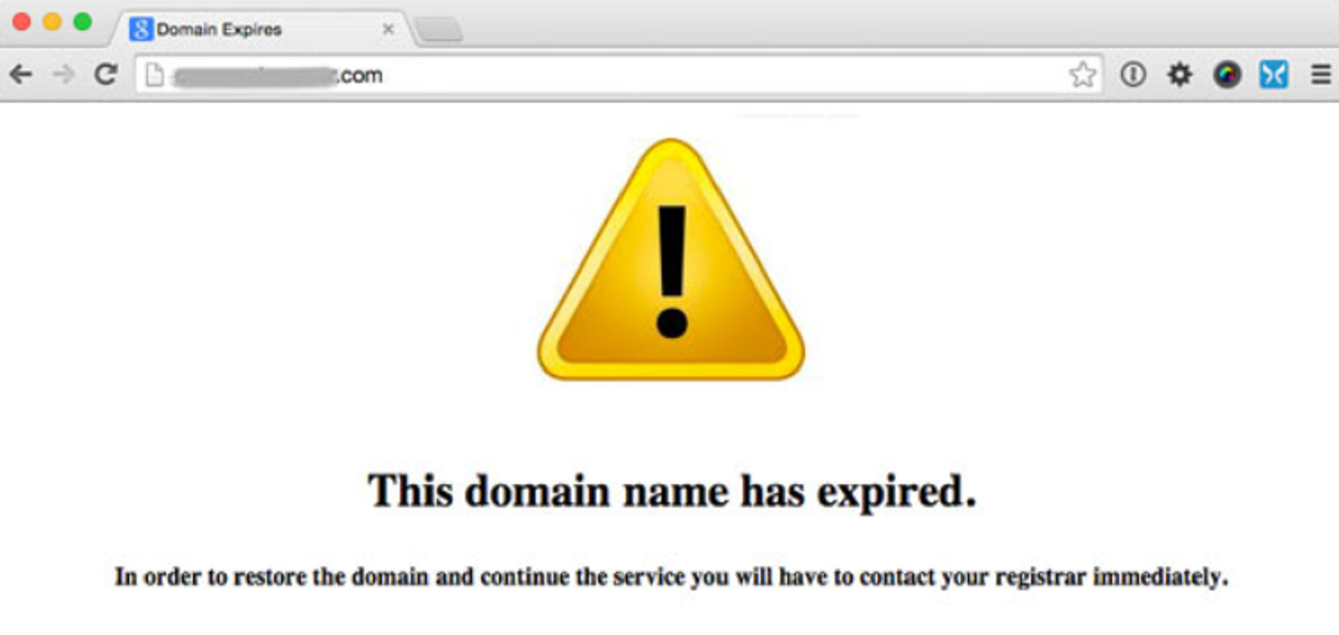 domain name expired
