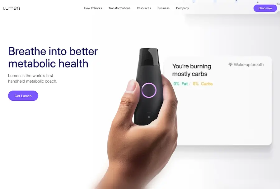 Lumen Metabolism Tracking Device