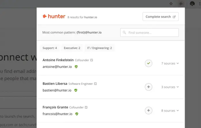 hunter for chrome