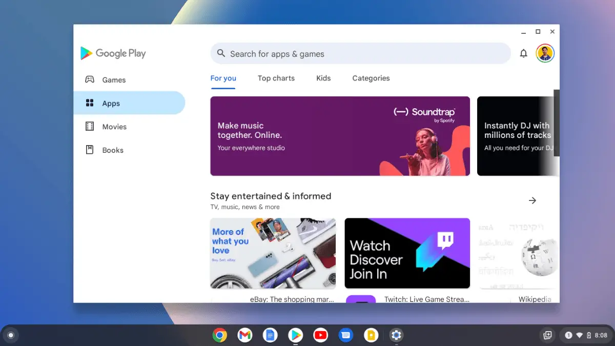 playstore in chromebook