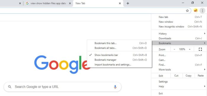 bookmark tab
