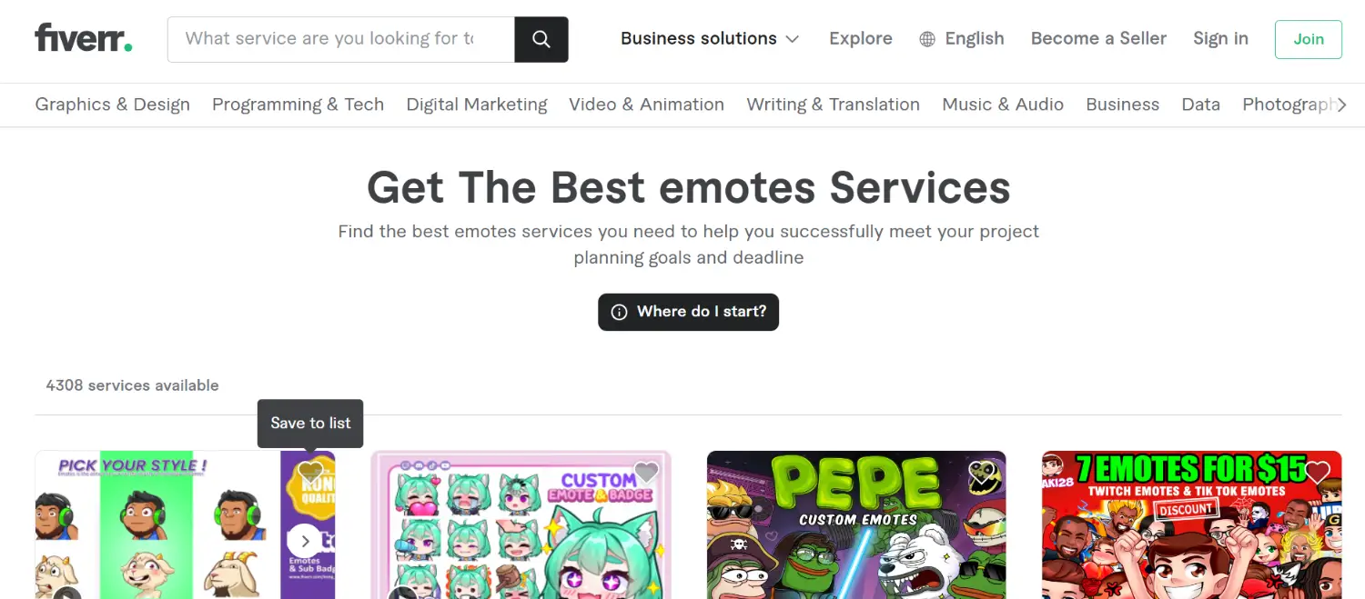 fiverr for emoji and emotes