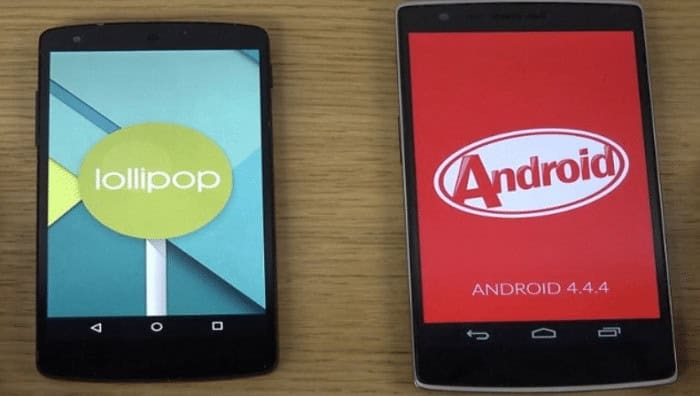 android kitkat and lollipop