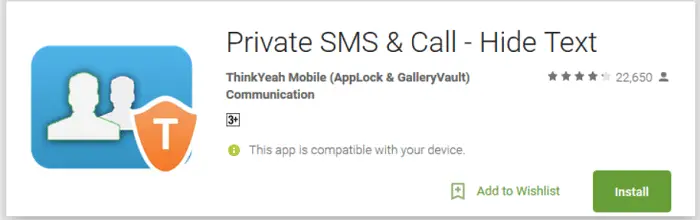 private sms and call