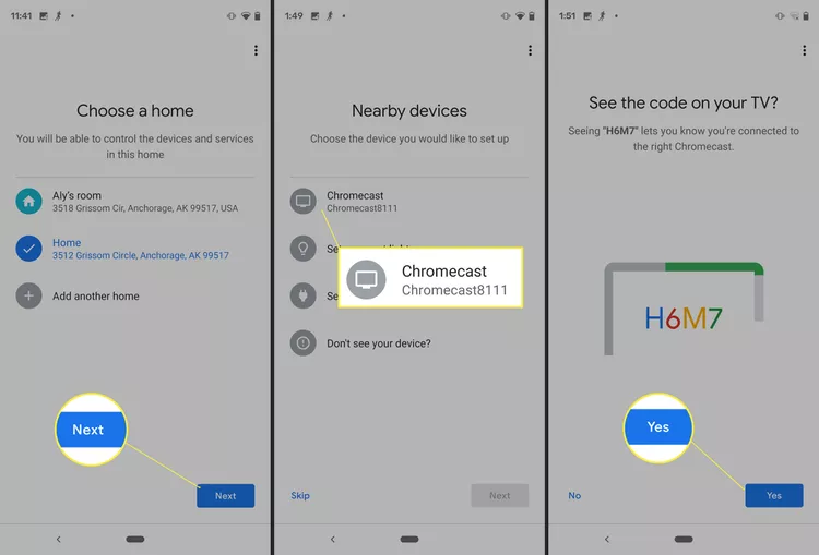 setting up google home device