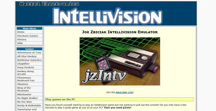 intellivision emulator