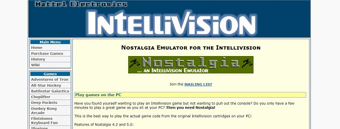 nostalgia emulator