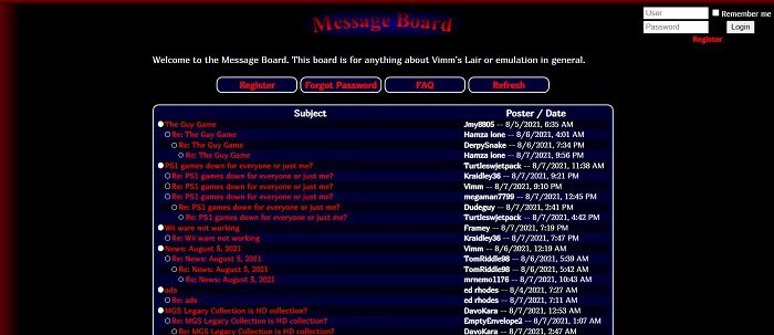 vimm's lair forum