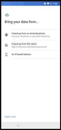 backup from android