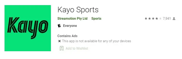 kayo sports app