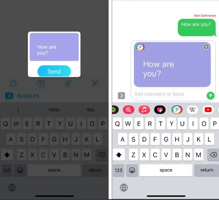 text bubble color changer