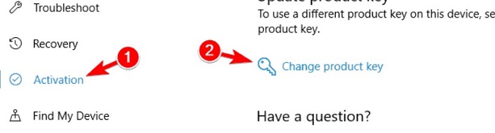 change product key