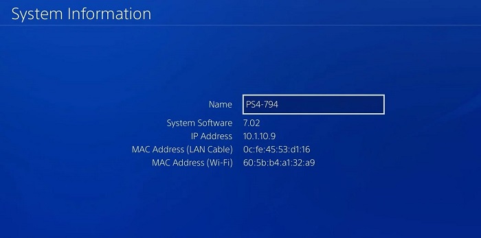 step 3-note firmware version on ps4