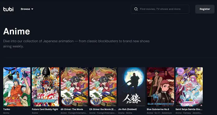 tubi anime