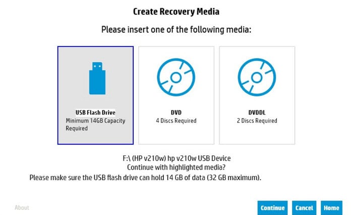 create usb recovery drive