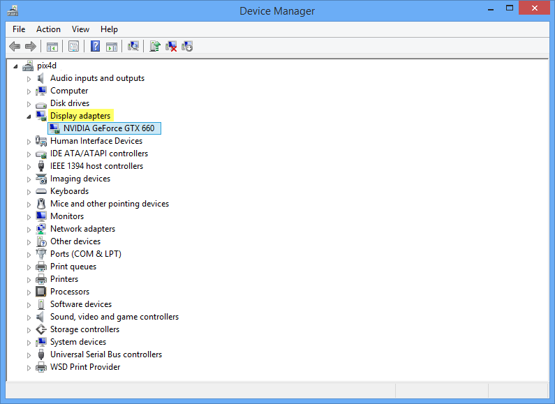 nvidia in device manager