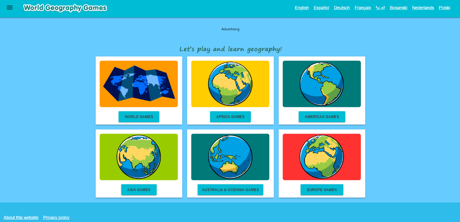 world geography games site
