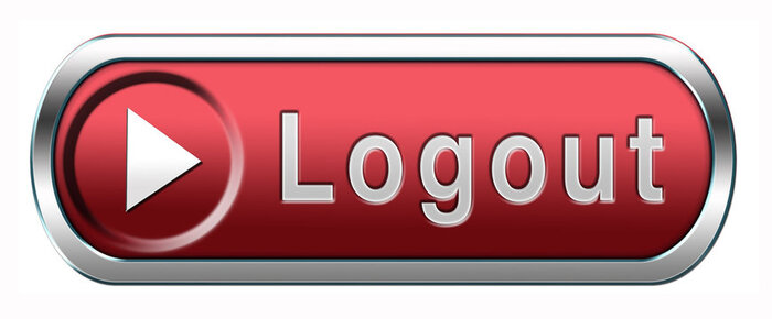 red logout button