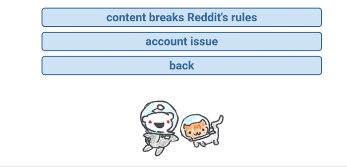 content breaks reddit's rules
