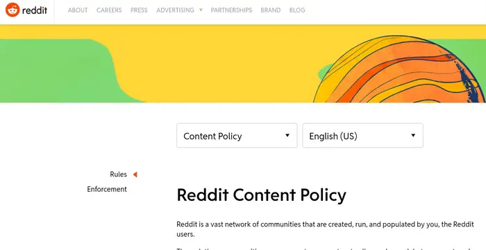 content policy page