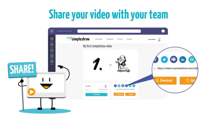 share your video with your team