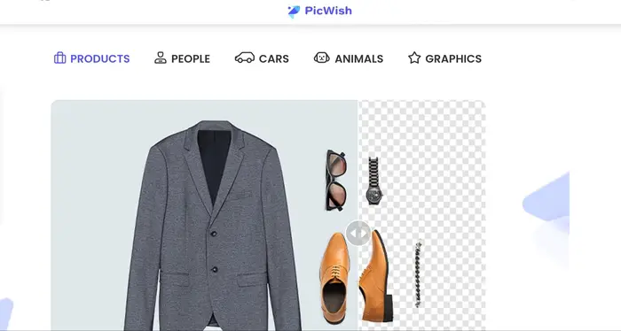 picwish website background remover