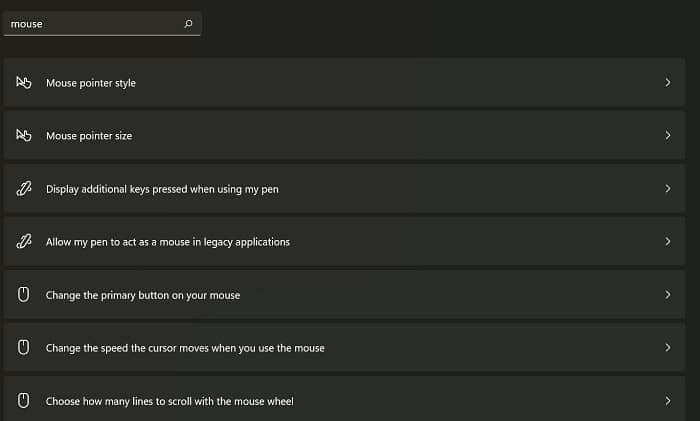 Change mouse pointer