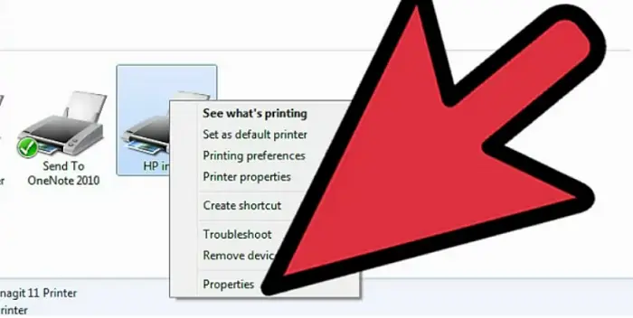 right-click on my printer and click on properties