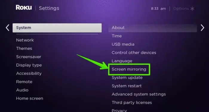 screen mirroring on pc