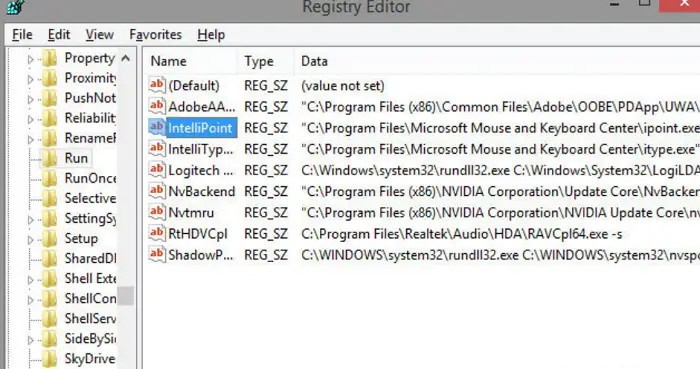 window registry