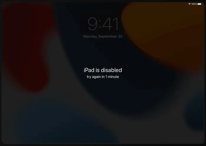 disabled ipad