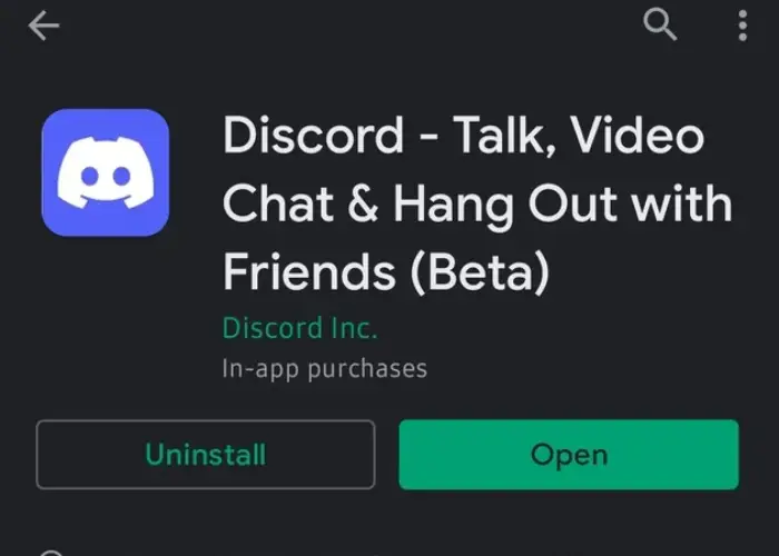 discord app from the playstore