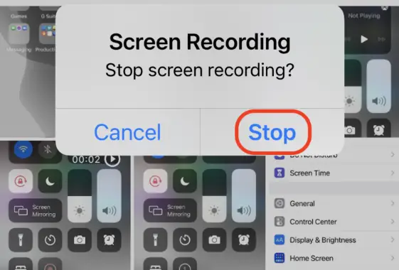 stop screen recording