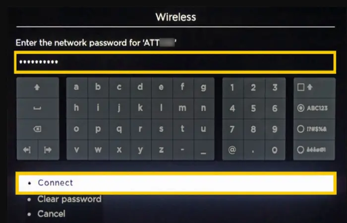 enter wifi password