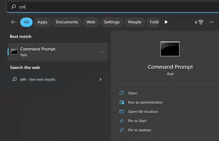 search for command prompt
