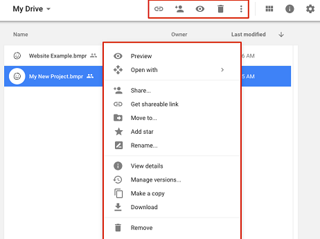 google docs by clicking on google drive