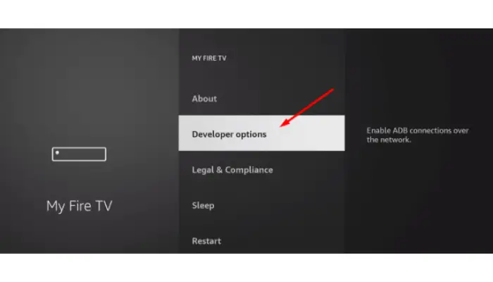 myfire tv developer options