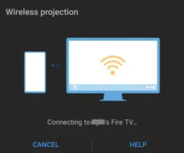 wireless projection connecting to fire tv