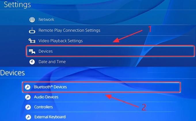 bluetooth settings in ps